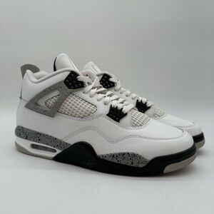 Nike Air Jordan Retro 4 Mens Size 12 White Sneaker FV5029 100 B Graded New